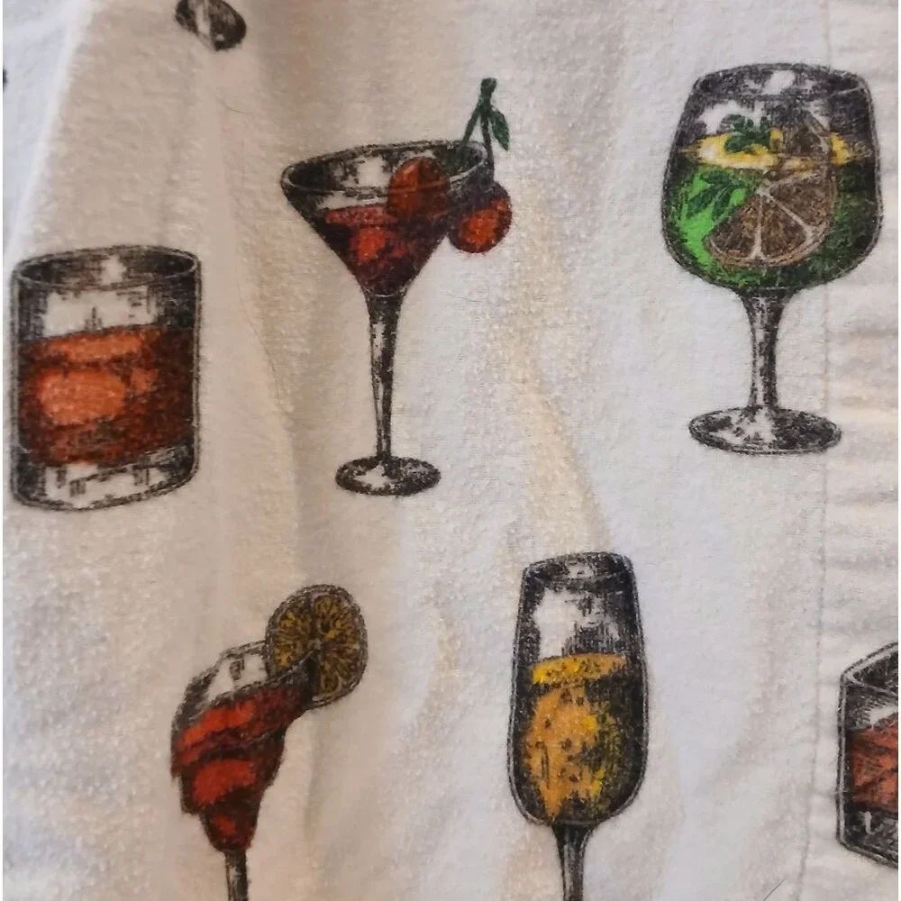 PJ Salvage Cocktail Pajama Set XS Cozy Flannel Sleepwear Pants Long Sleeve #O-11 - Picture 8 of 9